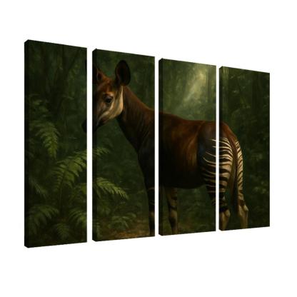 Okapi Among Dense Rainforest Understory art trends