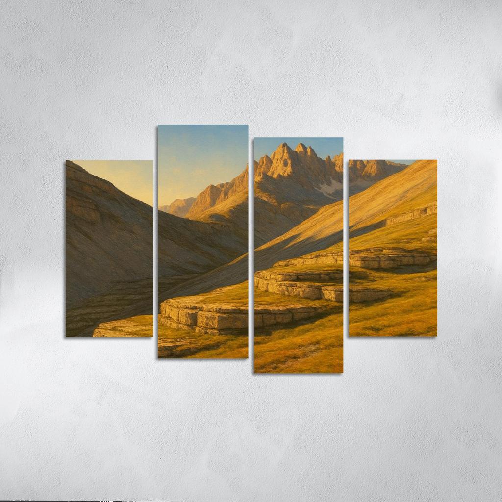 Sunlit Dolomite Terrace framed paintings