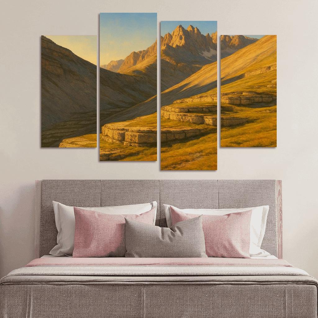 Sunlit Dolomite Terrace framed paintings