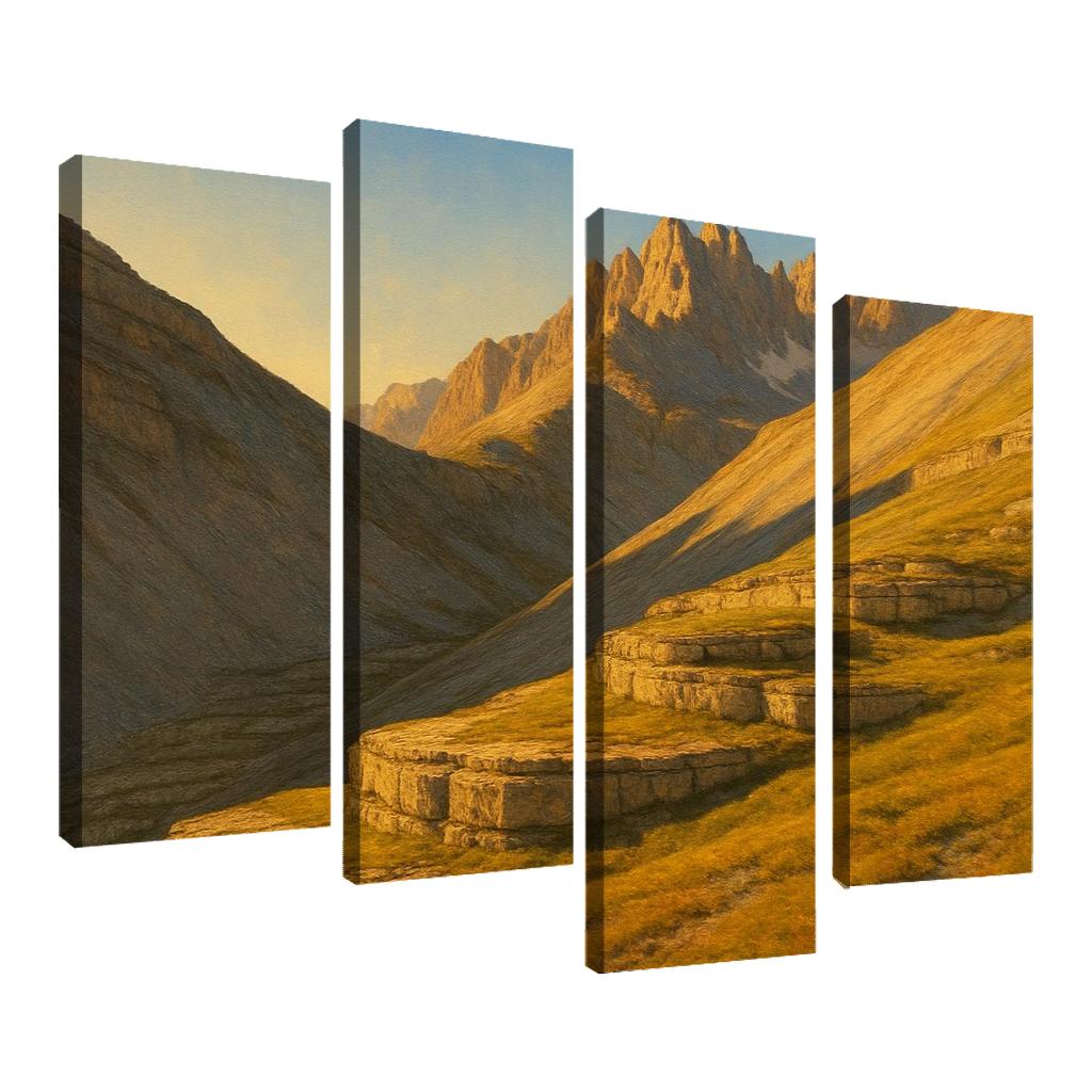 Sunlit Dolomite Terrace framed paintings