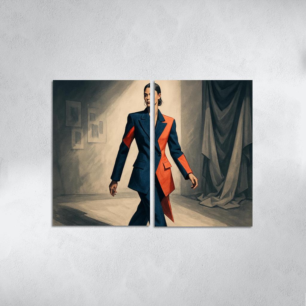 Chromatic Tailoring abstract paintings frame