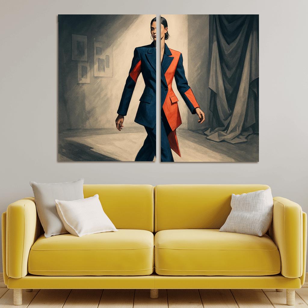 Chromatic Tailoring abstract paintings frame