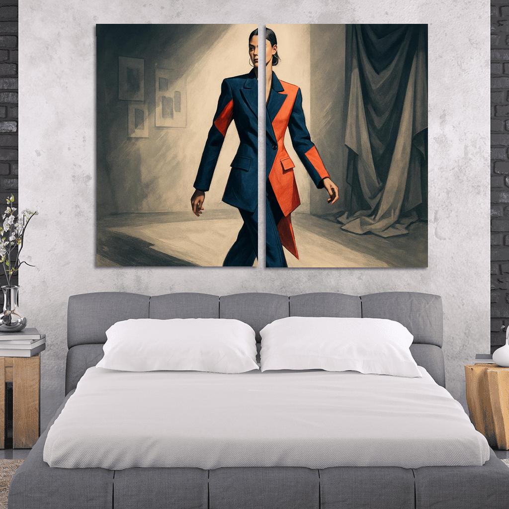 Chromatic Tailoring abstract paintings frame