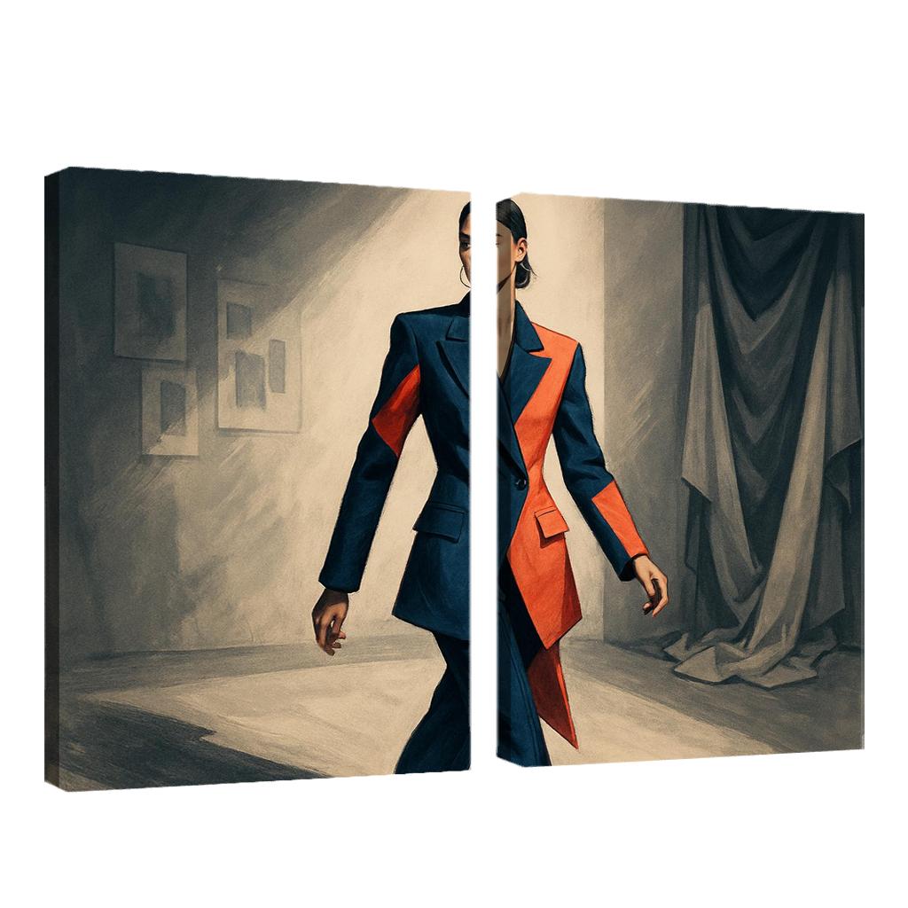 Chromatic Tailoring abstract paintings frame