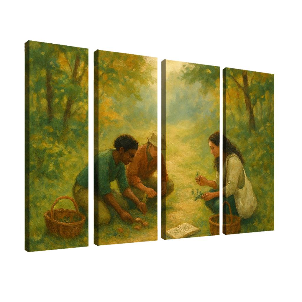 Foraging And Wildcrafting Walks multi-panel paintings