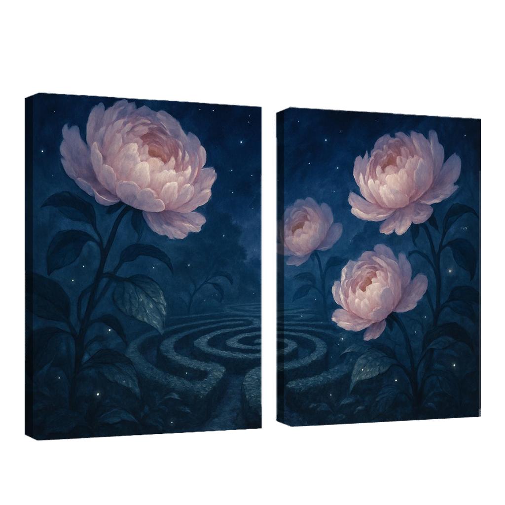Moonlit Peony Labyrinth home decor