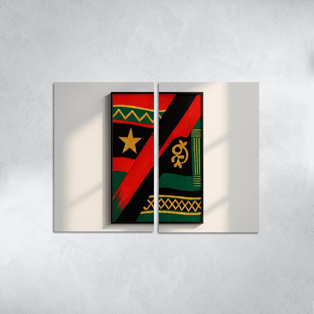 Pan African Color Harmony multi-panel paintings