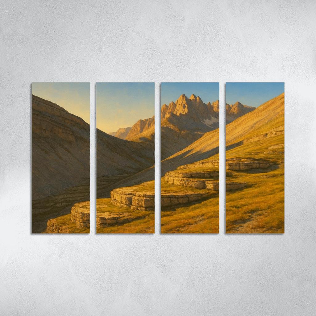 Sunlit Dolomite Terrace framed paintings