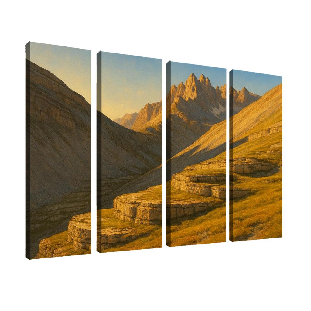 Sunlit Dolomite Terrace framed paintings