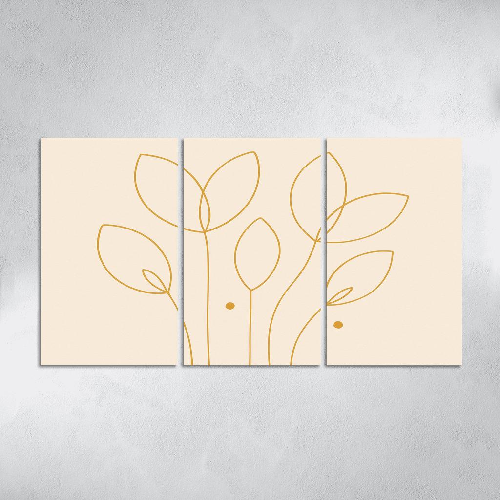 Silent Petal Geometry canvas paintings frame