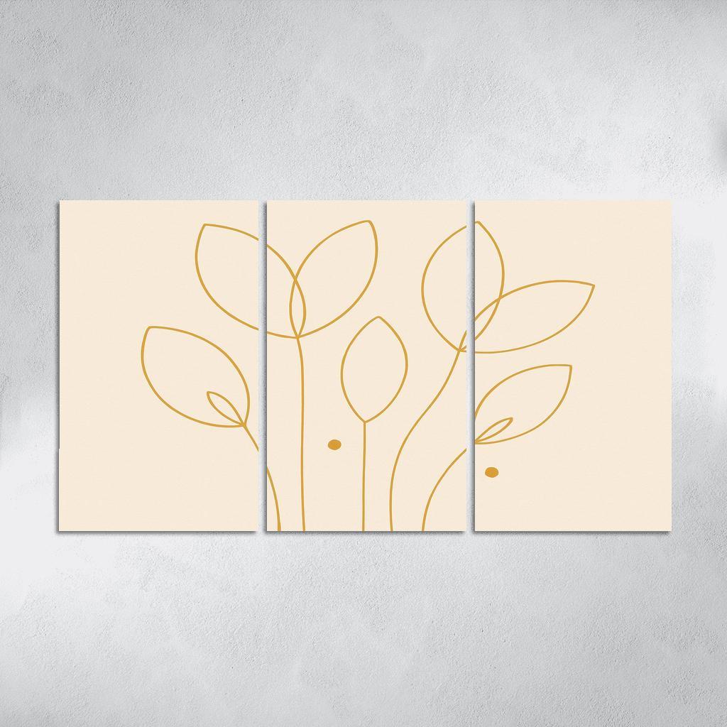 Silent Petal Geometry canvas paintings frame