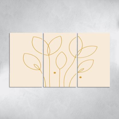 Silent Petal Geometry canvas paintings frame