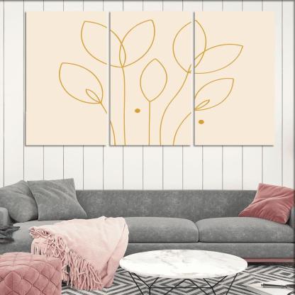 Silent Petal Geometry canvas paintings frame