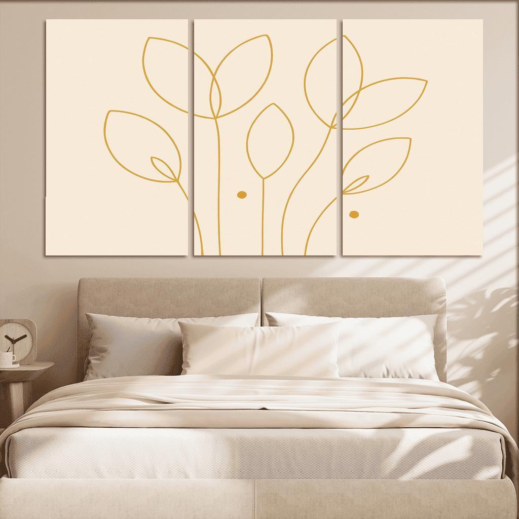 Silent Petal Geometry canvas paintings frame