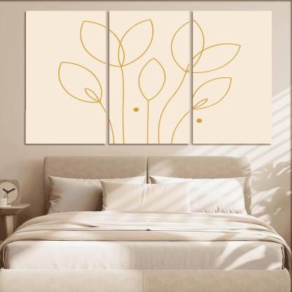 Silent Petal Geometry canvas paintings frame