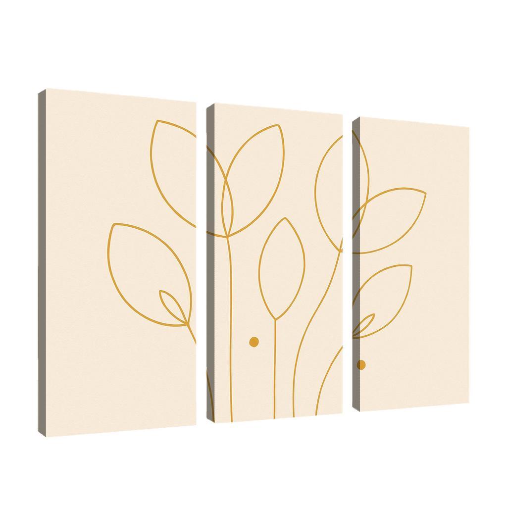 Silent Petal Geometry canvas paintings frame