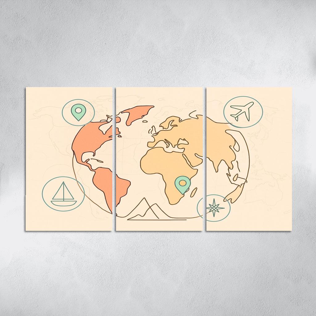 Passport Of Sunlit Horizons multi-panel paintings