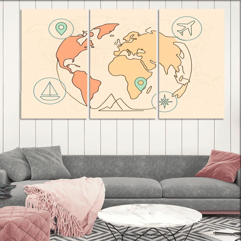 Passport Of Sunlit Horizons multi-panel paintings