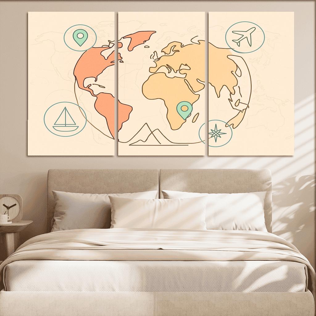 Passport Of Sunlit Horizons multi-panel paintings