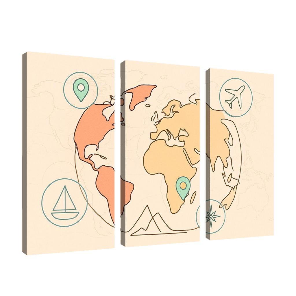 Passport Of Sunlit Horizons multi-panel paintings