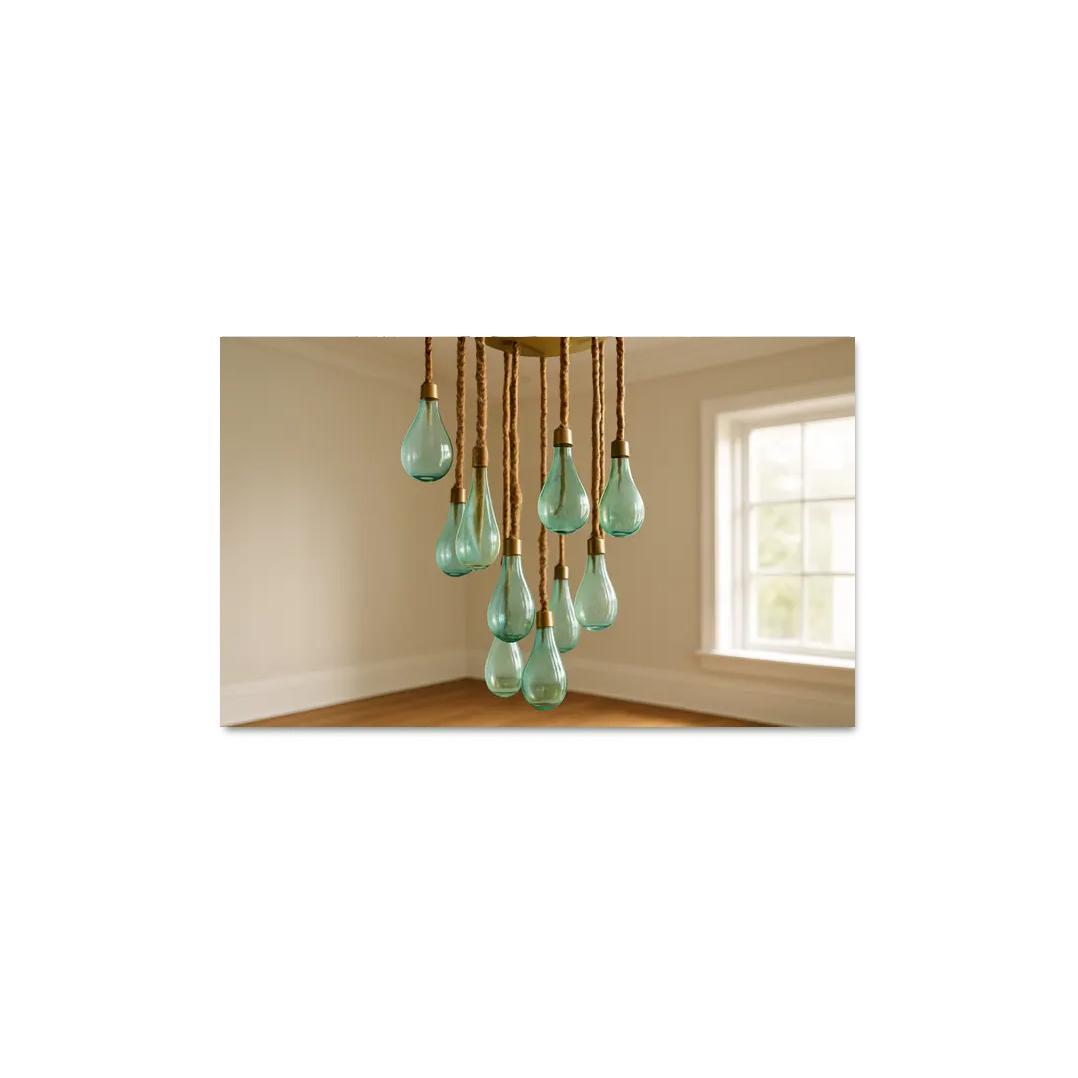 Terra Weave Chandelier framed paintings