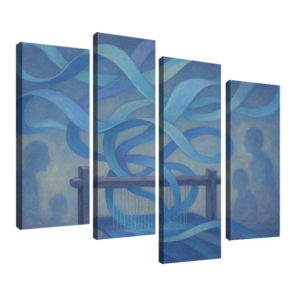 Echo Loom framed paintings