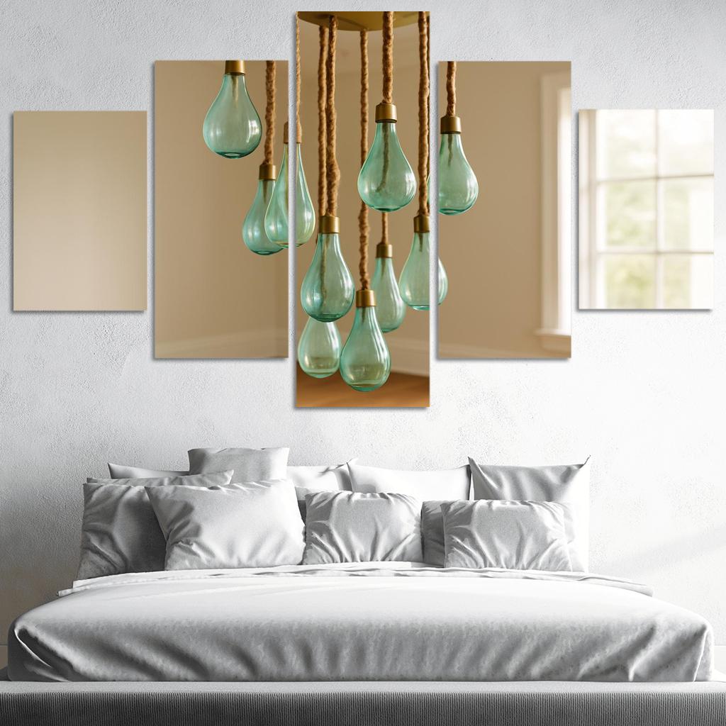 Terra Weave Chandelier framed paintings