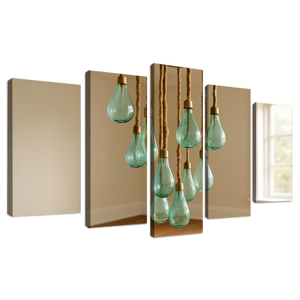 Terra Weave Chandelier framed paintings