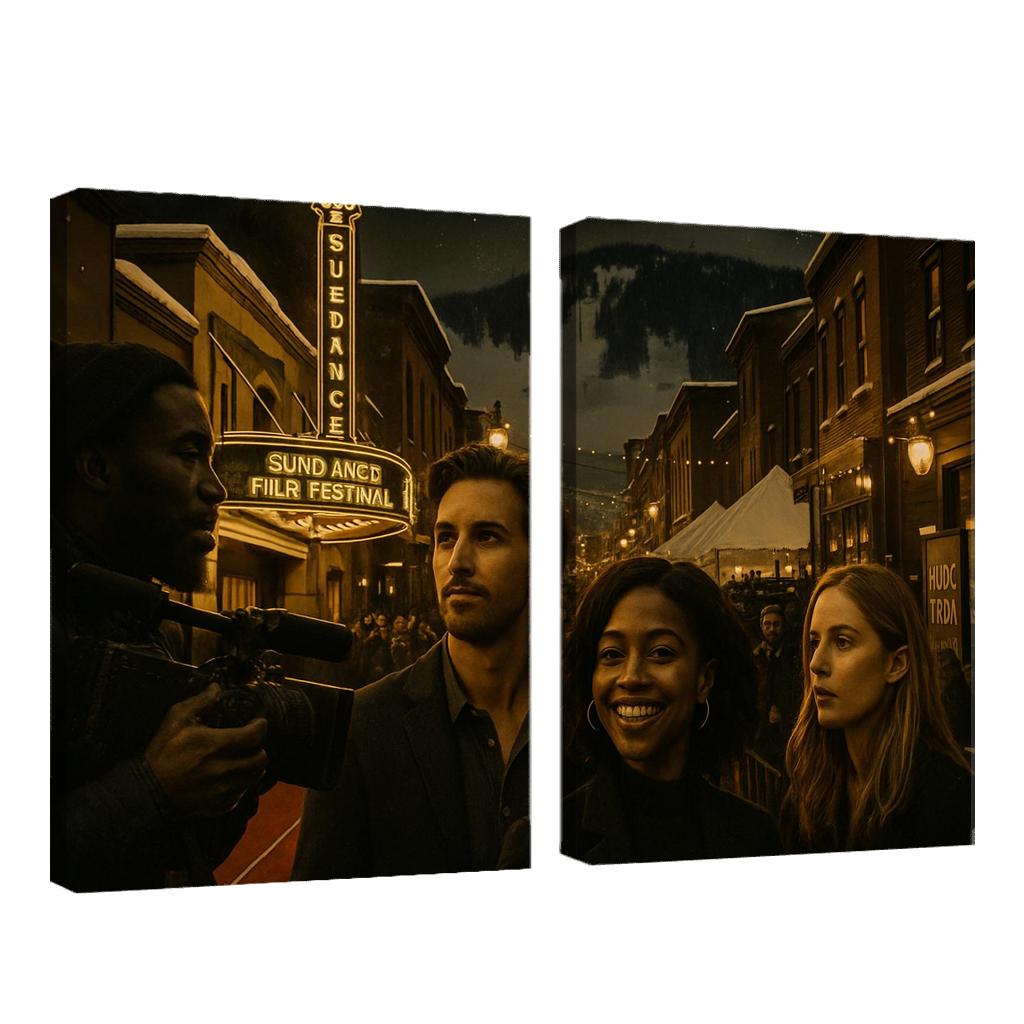 Sundance Film Festival multi-panel paintings