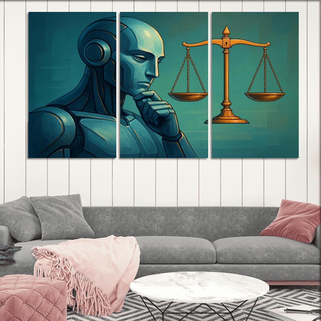 The Philosophy Of Artificial Intelligence Ethics canvas paintings frame
