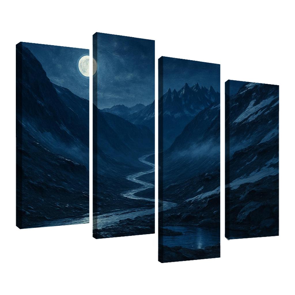 Moonlit Glass Mountain Pass wall art