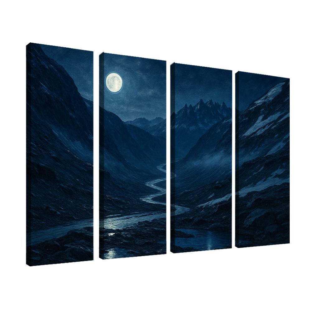 Moonlit Glass Mountain Pass wall art