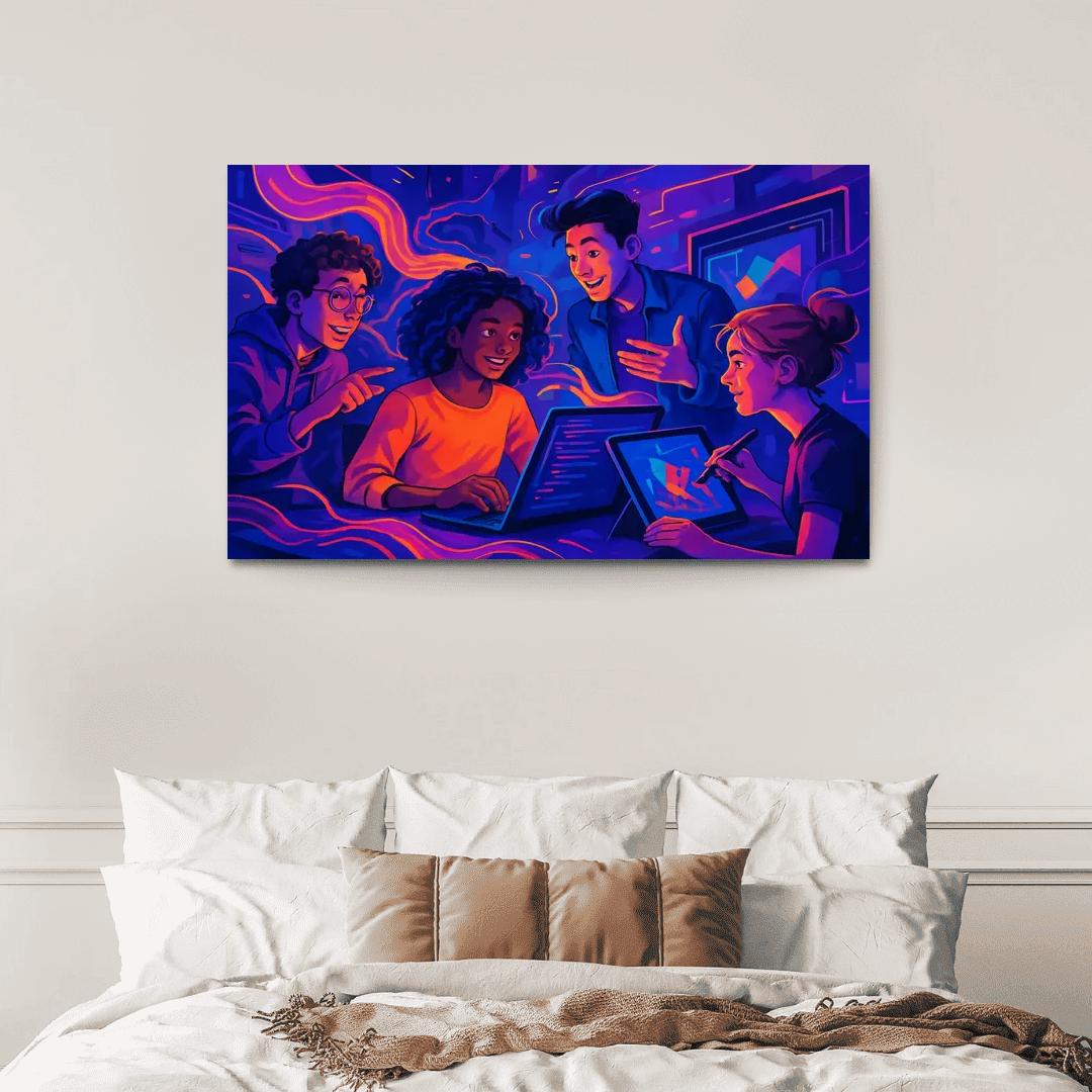 Creative Coding For Visual Arts multi-panel paintings