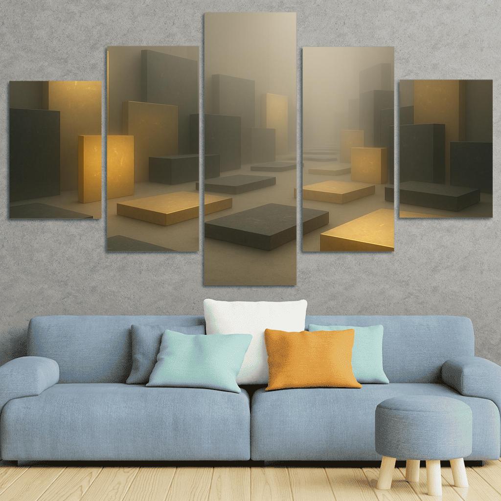 Luminal Archive multi-panel paintings