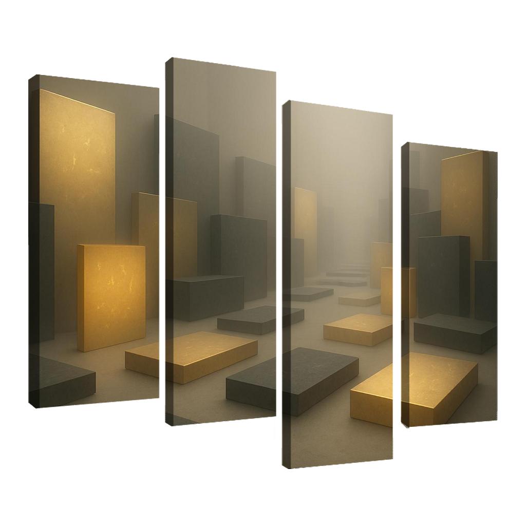 Luminal Archive multi-panel paintings