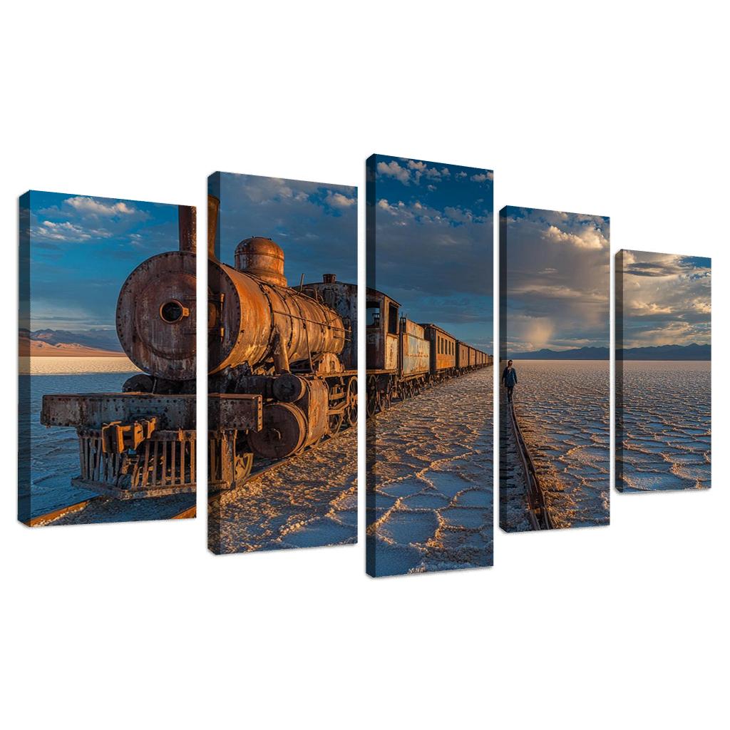 Uyuni Train Cemetery oil paintings frame