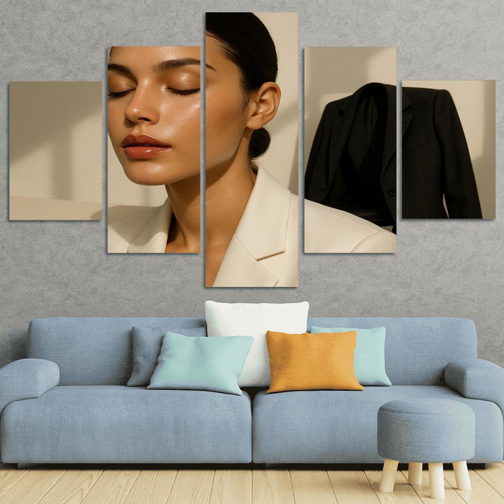 Luminous Minimalist canvas paintings frame