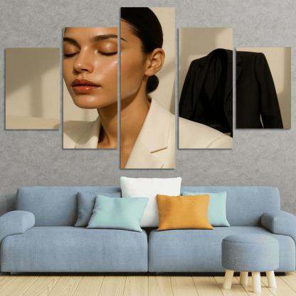 Luminous Minimalist canvas paintings frame