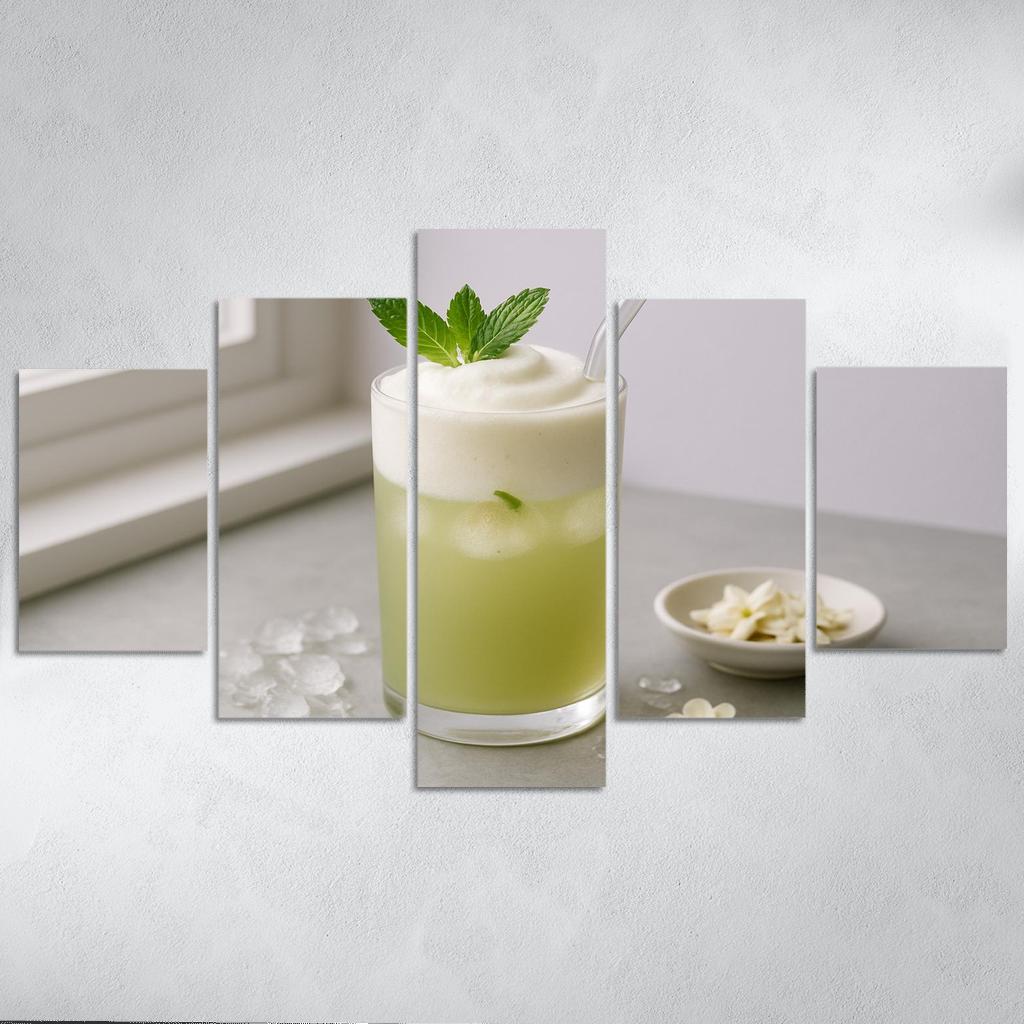 Jasmine Mint Cloud Iced Tea modern paintings frame