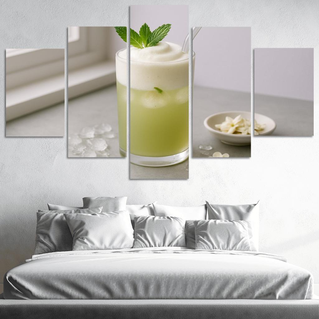 Jasmine Mint Cloud Iced Tea modern paintings frame