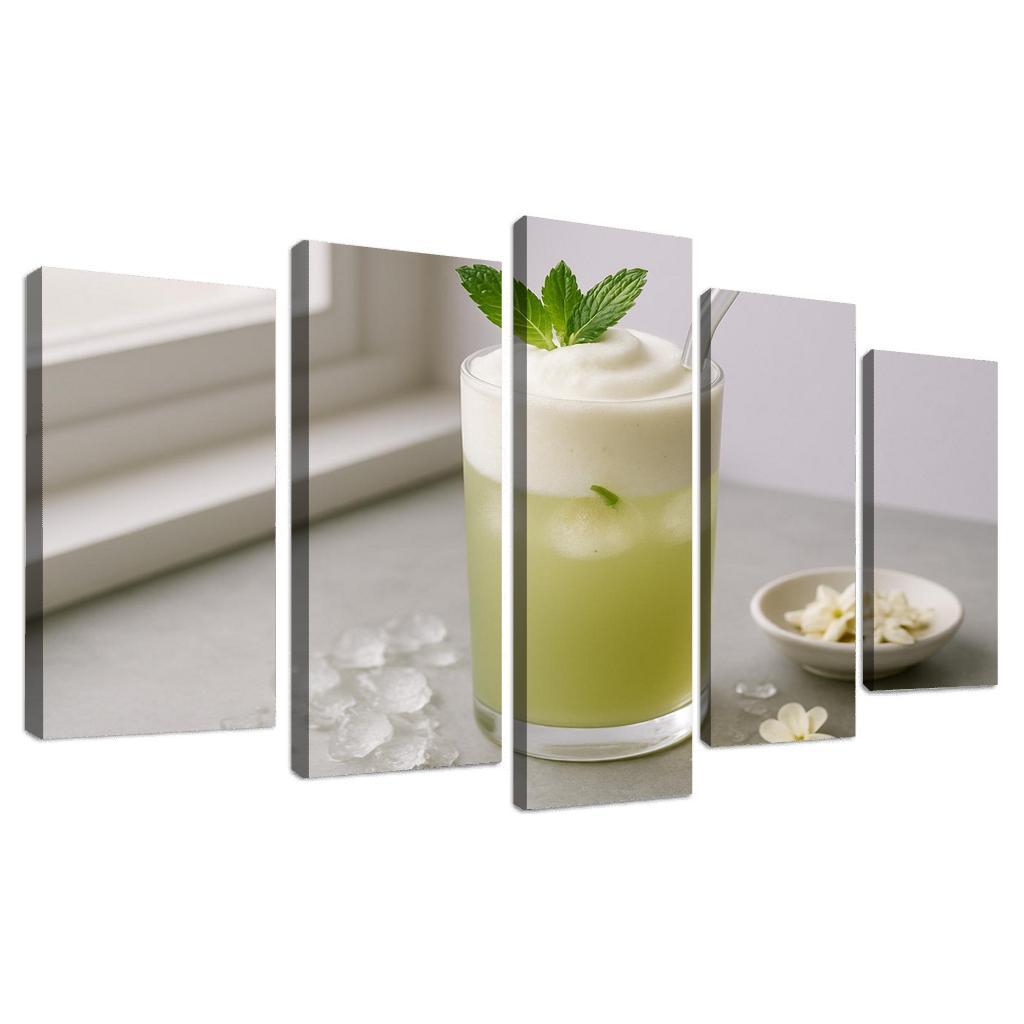 Jasmine Mint Cloud Iced Tea modern paintings frame