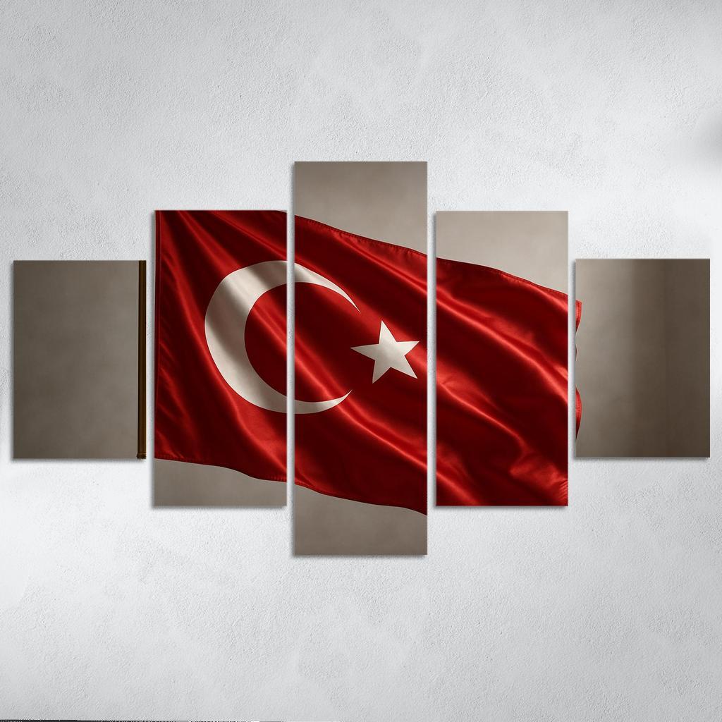 Modernist Crescent Banner oil paintings frame