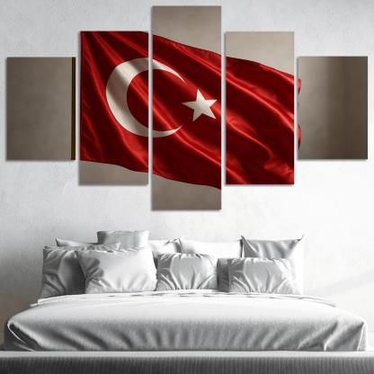 Modernist Crescent Banner oil paintings frame