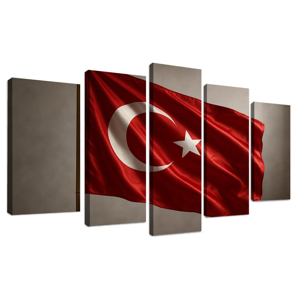 Modernist Crescent Banner oil paintings frame