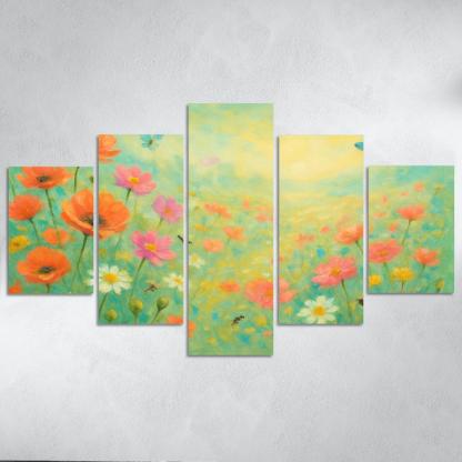 Sunrise Meadow Medley custom paintings frame