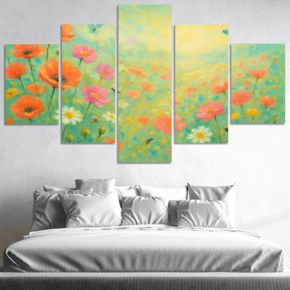 Sunrise Meadow Medley custom paintings frame