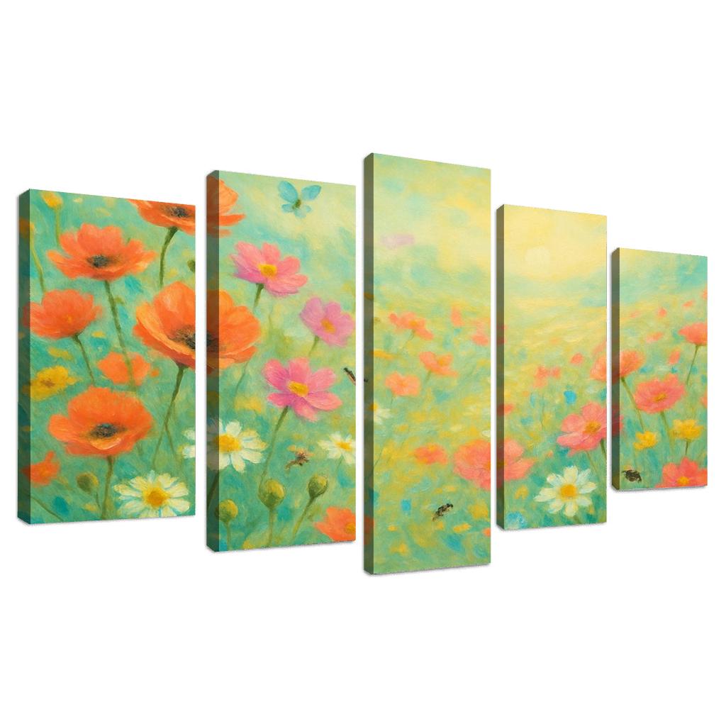Sunrise Meadow Medley custom paintings frame