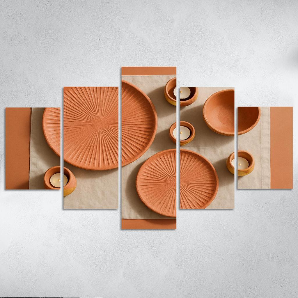 Sunburst Clay Table Ensemble one-piece frames