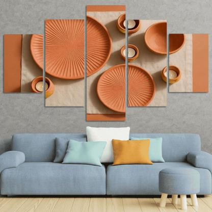 Sunburst Clay Table Ensemble one-piece frames