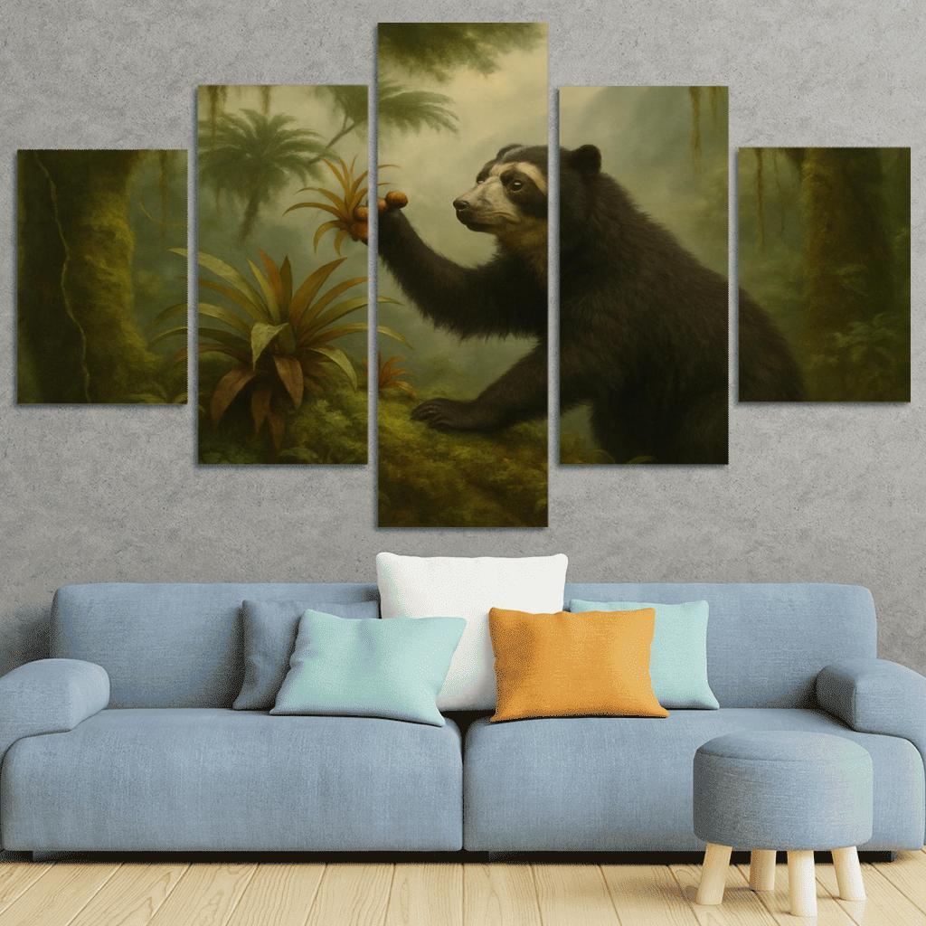 Andean Spectacled Bear In Cloud Forest custom paintings frame